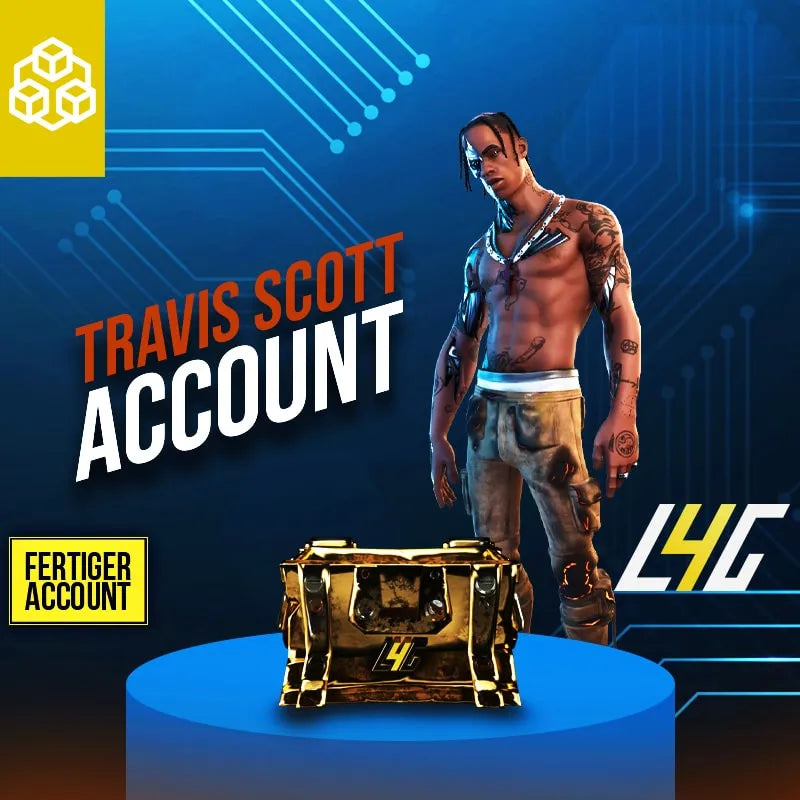 PS4/5 / Xbox / PC - Fortnite Account - Travis Scott Skin -