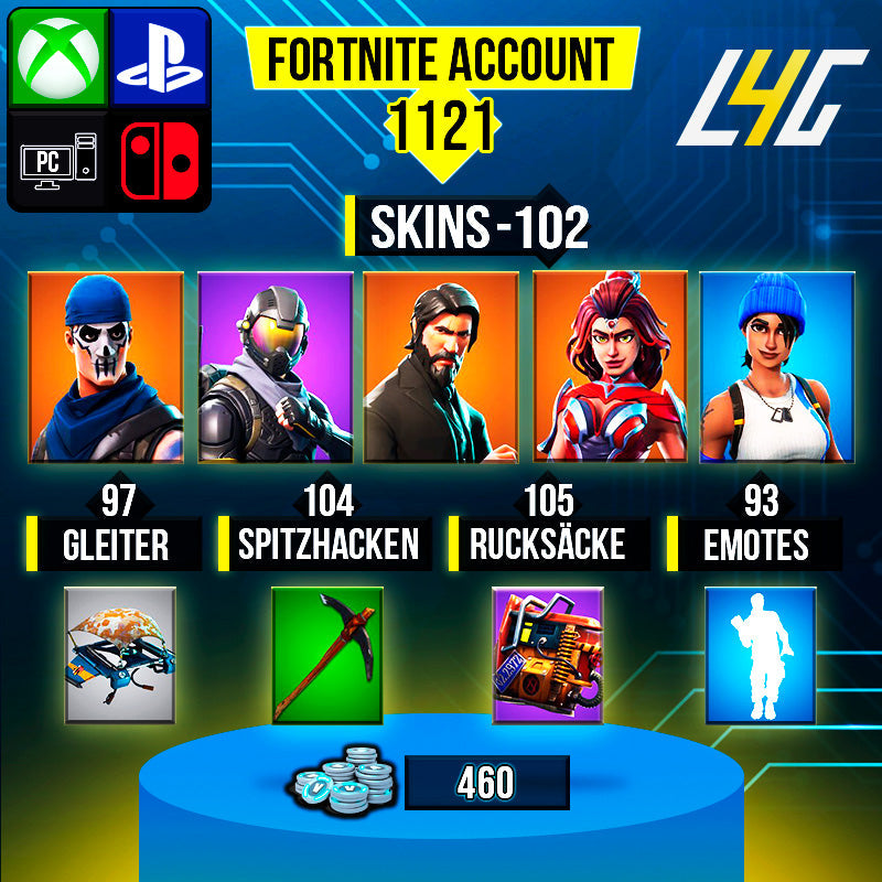 Fortnite Custom Account - 102 Skins | The Reaper | Blue