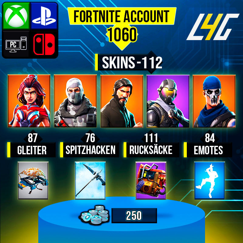 Fortnite Custom Account - 112 Skins | OG STW | The Reaper