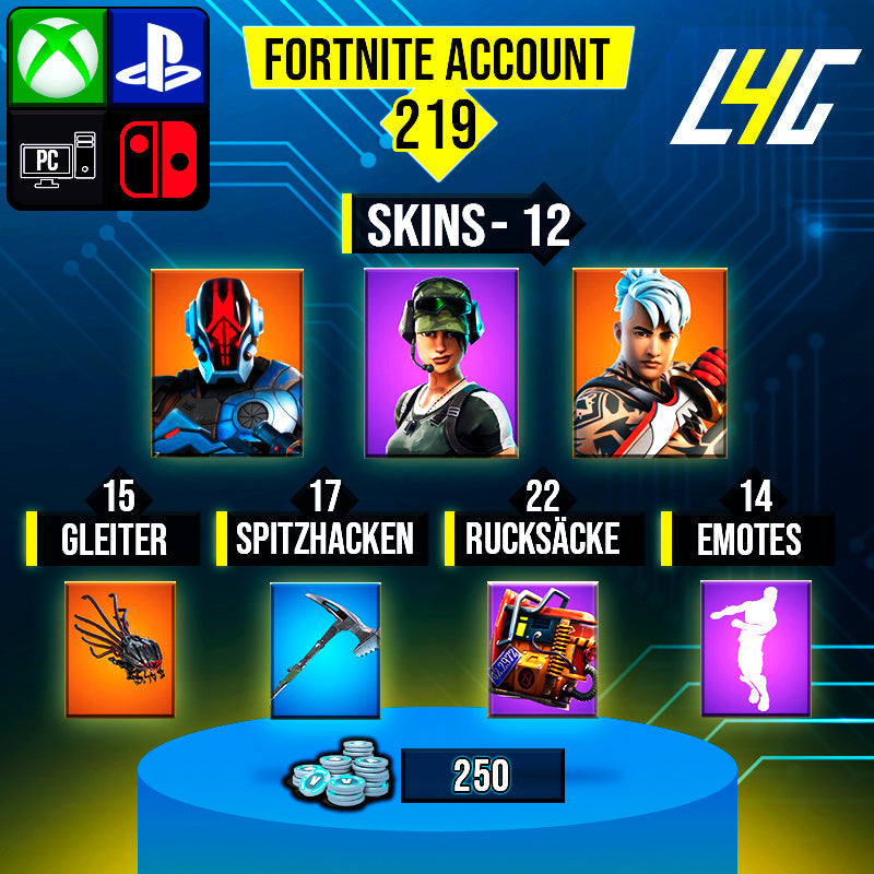 Fortnite Custom Account - 12 Skins | Trailblazer | Ronin