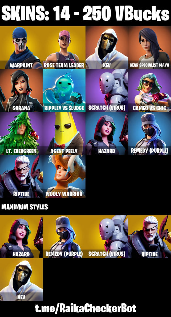 Fortnite Custom Account - 14 Skins | OG STW | Sorana | Gear