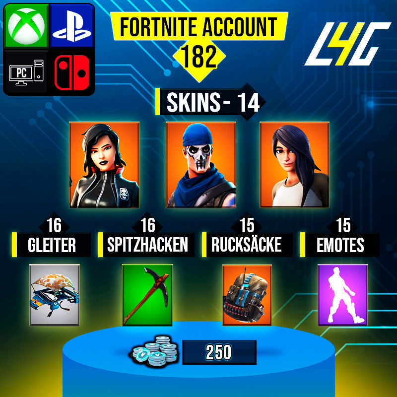 Fortnite Custom Account - 14 Skins | OG STW | Sorana | Gear