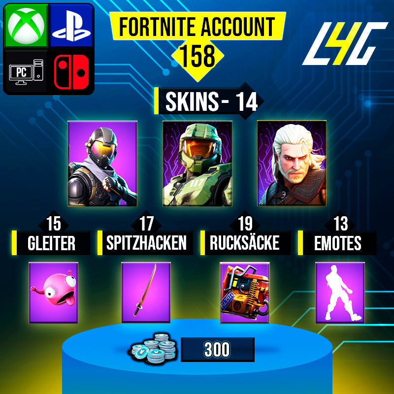 Fortnite Custom Account - 14 Skins | Rogue Agent | Master