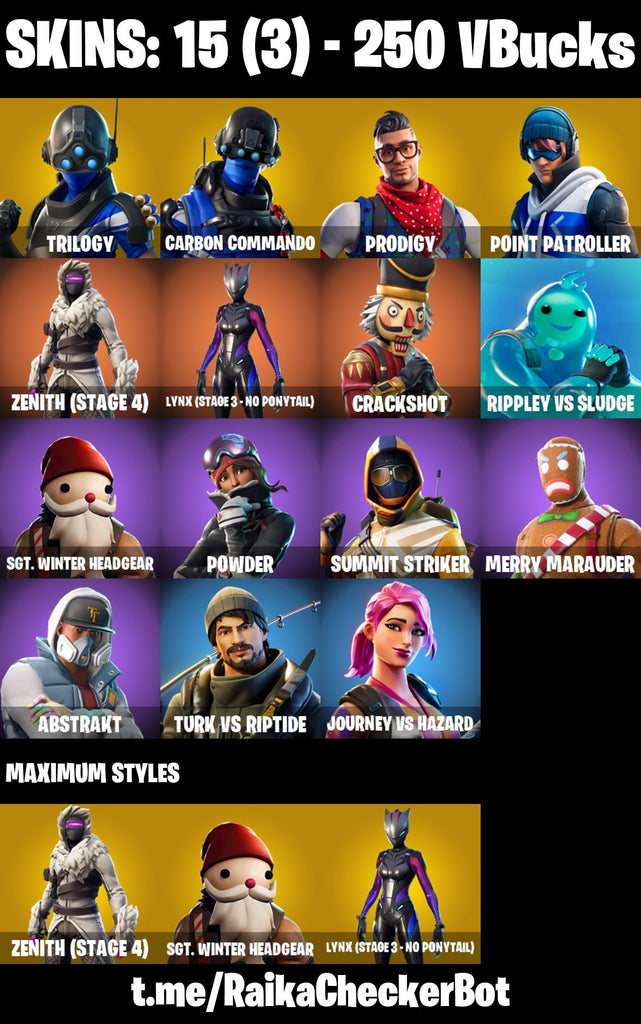 Fortnite Custom Account - 15 Skins | Trilogy | Prodigy