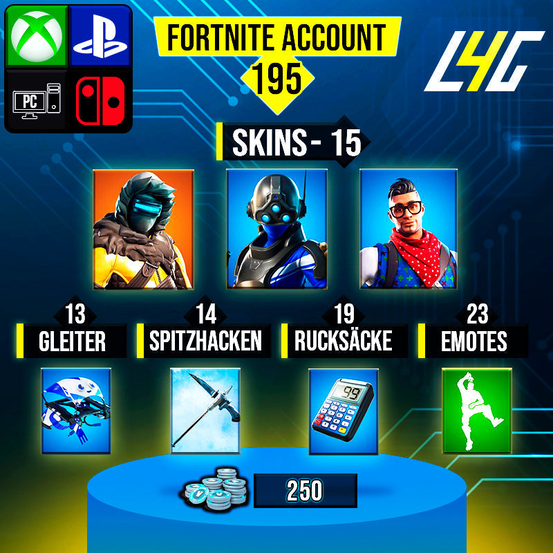 Fortnite Custom Account - 15 Skins | Trilogy | Prodigy