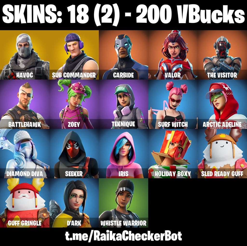 Fortnite Custom Account - 18 Skins | Havoc | Carbide