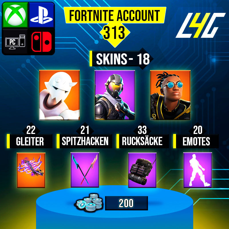 Fortnite Custom Account - 18 Skins | Rogue Agent | Snap