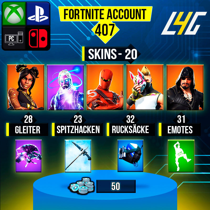 Fortnite Custom Account - 20 skins | Galaxy | Hybrid | Luxe