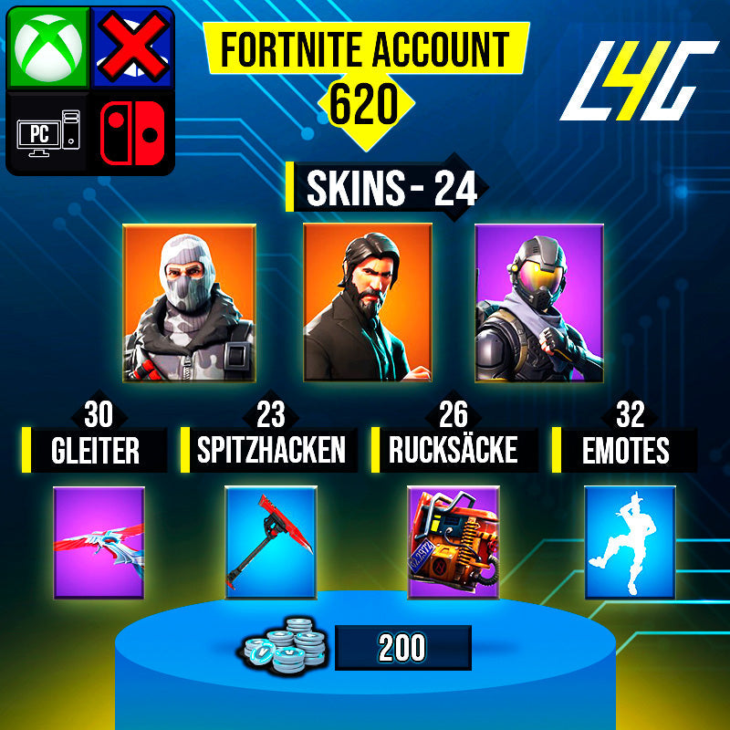 Fortnite Custom Account - 24 Skins | The Reaper | Rogue