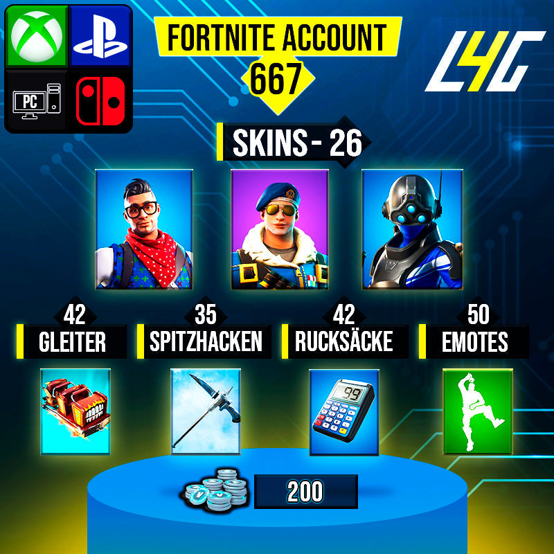 Fortnite Custom Account - 26 Skins | Trilogy | Royale