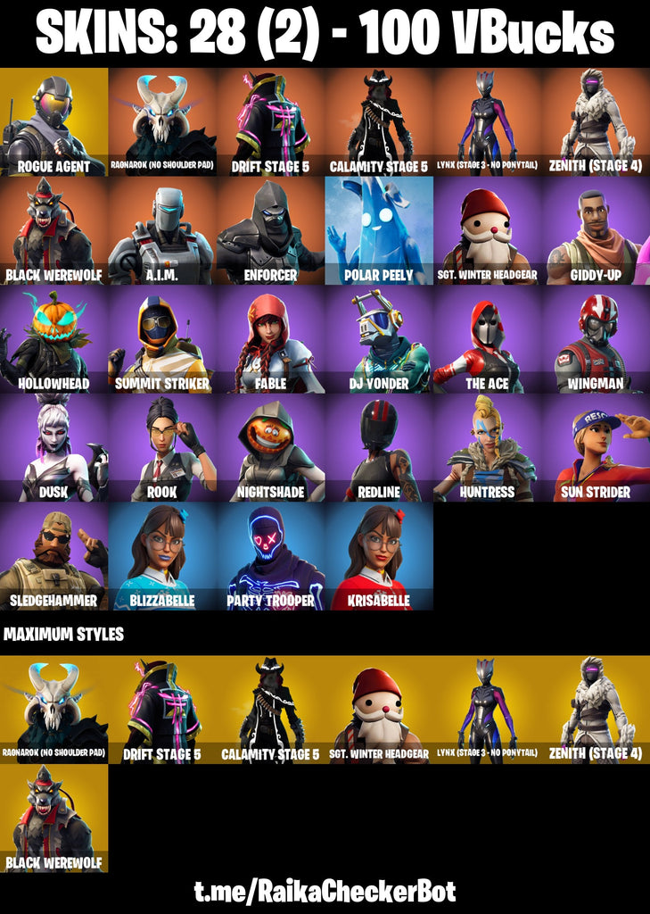 Fortnite Custom Account - 28 Skins | Rogue Agent | Drift