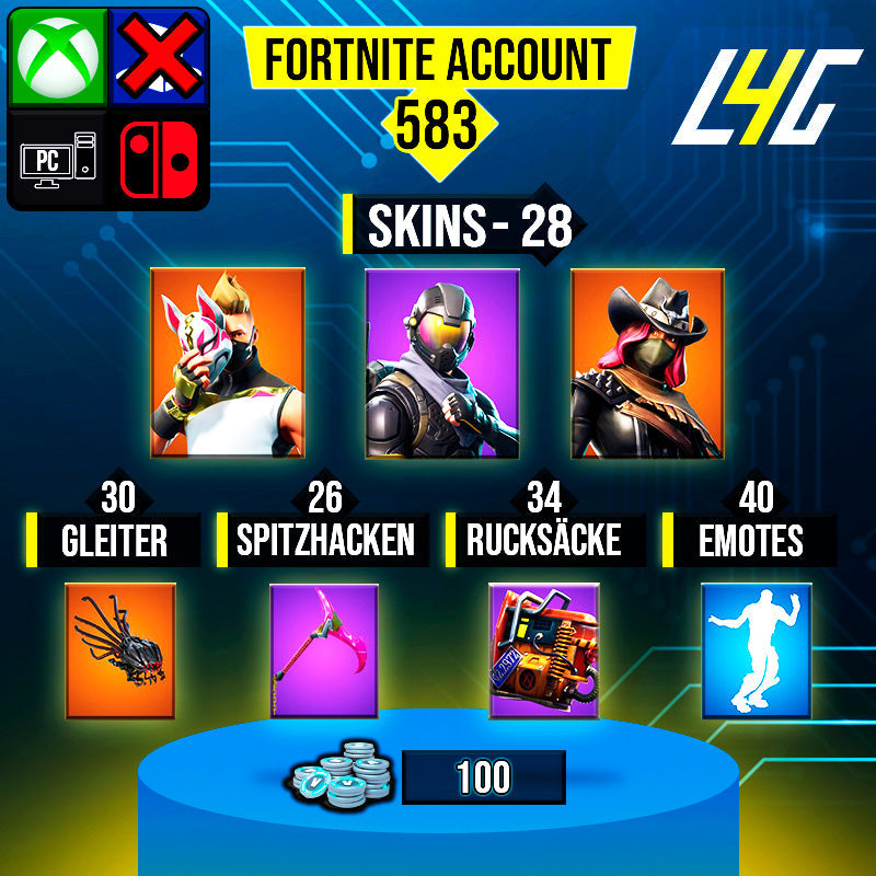 Fortnite Custom Account - 28 Skins | Rogue Agent | Drift