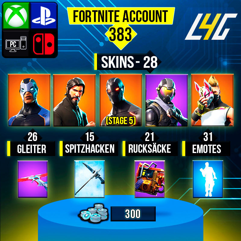 Fortnite Custom Account - 28 Skins | The Reaper | Omega