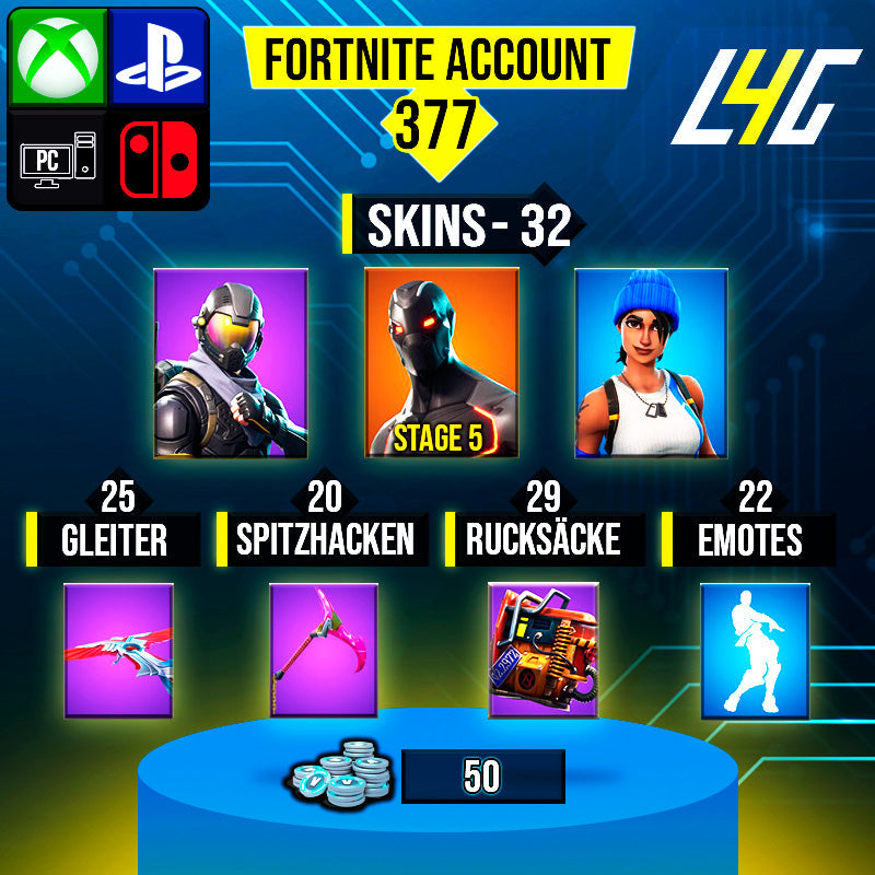 Fortnite Custom Account - 32 Skins | Omega (Stage 5) | Blue