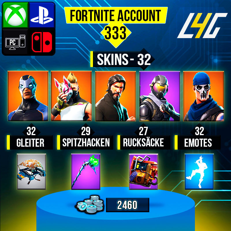 Fortnite Custom Account - 32 Skins | The Reaper | Rogue