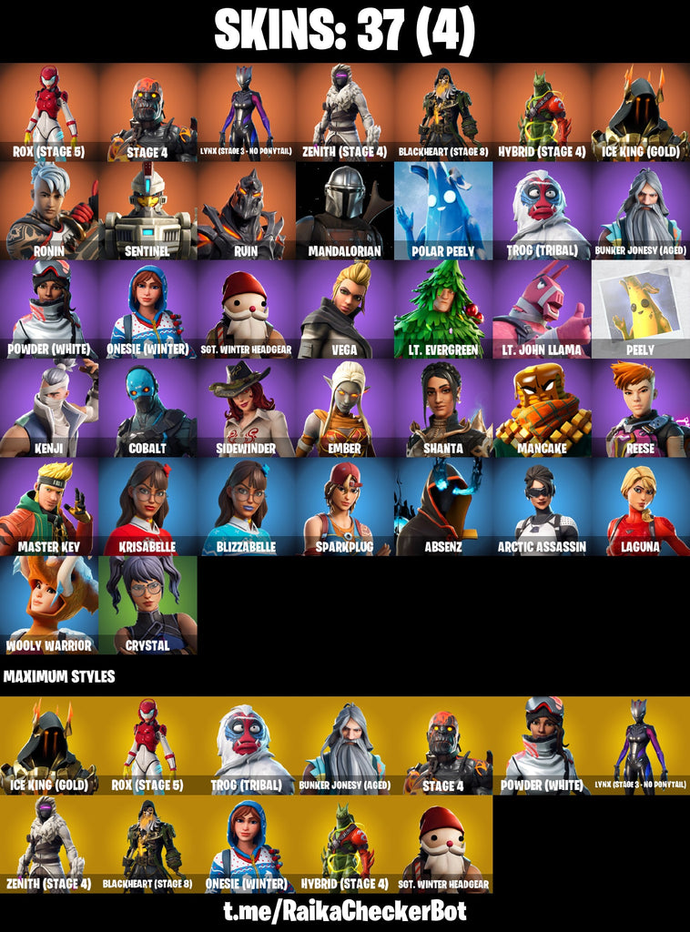 Fortnite Custom Account - 37 Skins | Hybrid | Blackheart