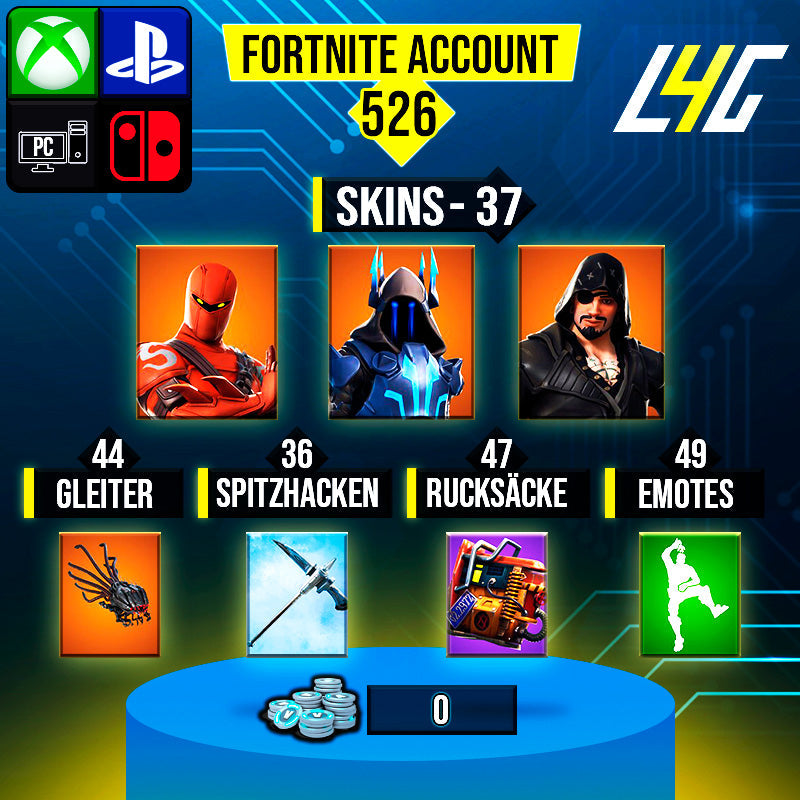 Fortnite Custom Account - 37 Skins | Hybrid | Blackheart