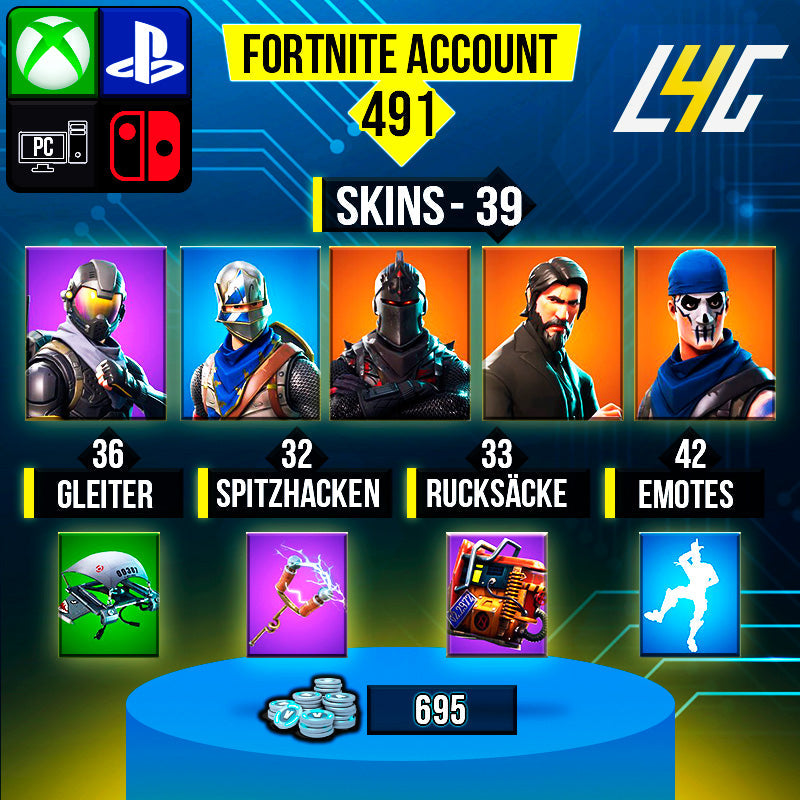 Fortnite Custom Account - 39 Skins | OG STW | Black Knight