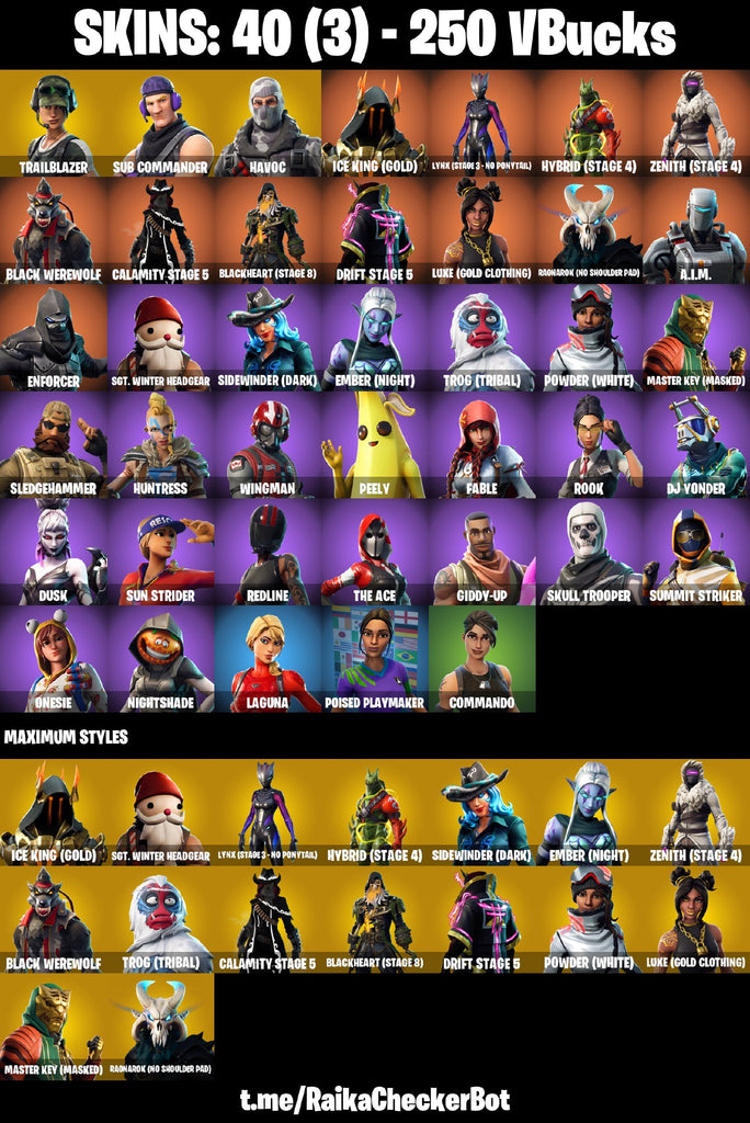 Fortnite Custom Account - 40 Skins | Trailblazer | Havoc