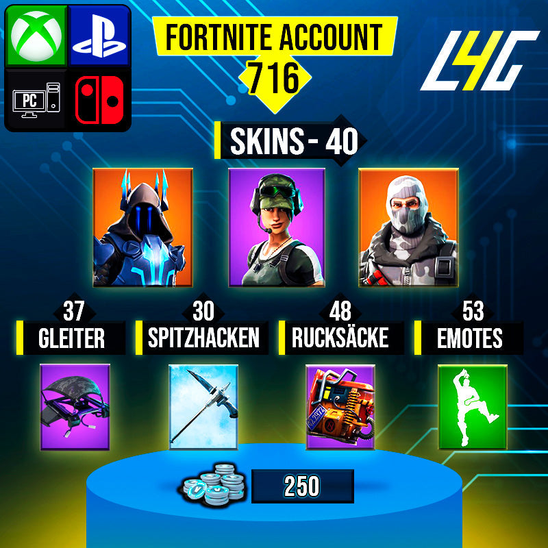 Fortnite Custom Account - 40 Skins | Trailblazer | Havoc