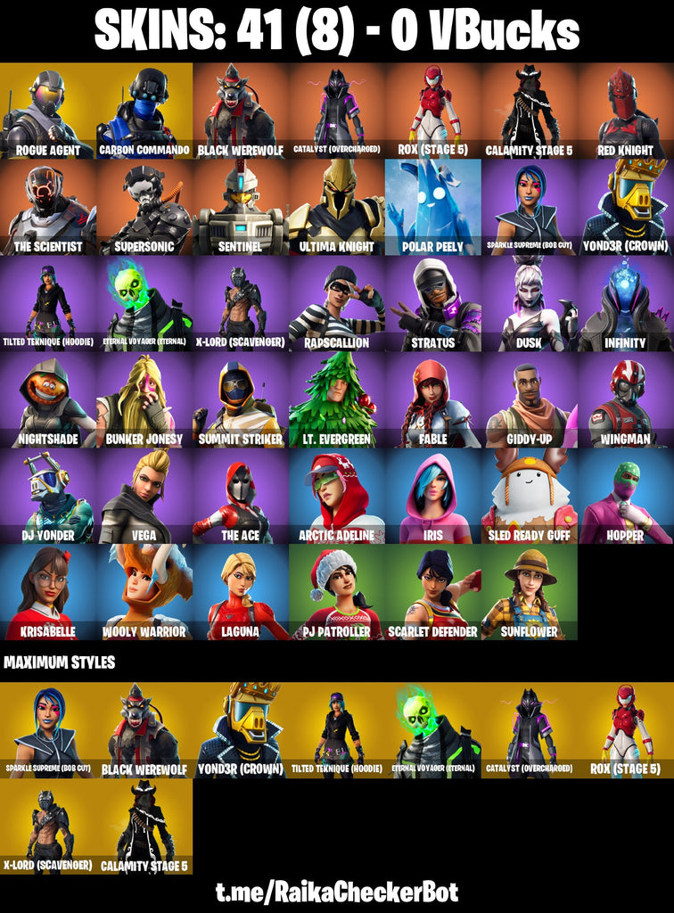 Fortnite Custom Account - 41 Skins | Rogue Agent | Catalyst