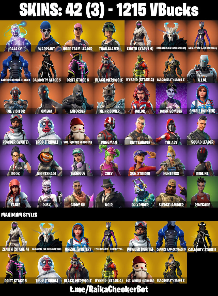 Fortnite Custom Account - 42 Skins | Galaxy | Trailblazer