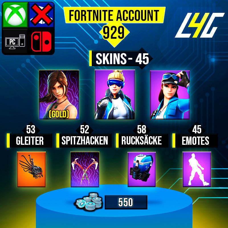 Fortnite Custom Account - 45 Skins | Neo Versa | Cloud