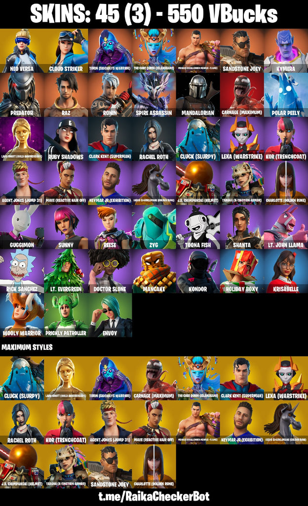 Fortnite Custom Account - 45 Skins | Neo Versa | Cloud