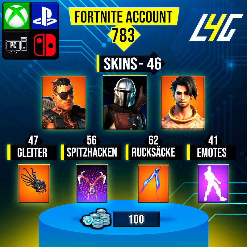 Fortnite Custom Account - 46 Skins | Joey | Raz