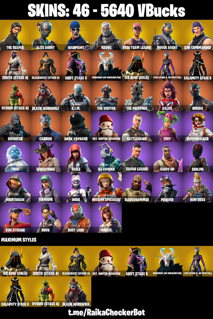 Fortnite Custom Account - 46 Skins | OG STW | The Reaper