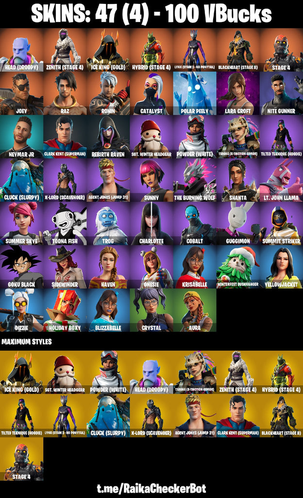 Fortnite Custom Account - 47 Skins | Zenith | The Ice King