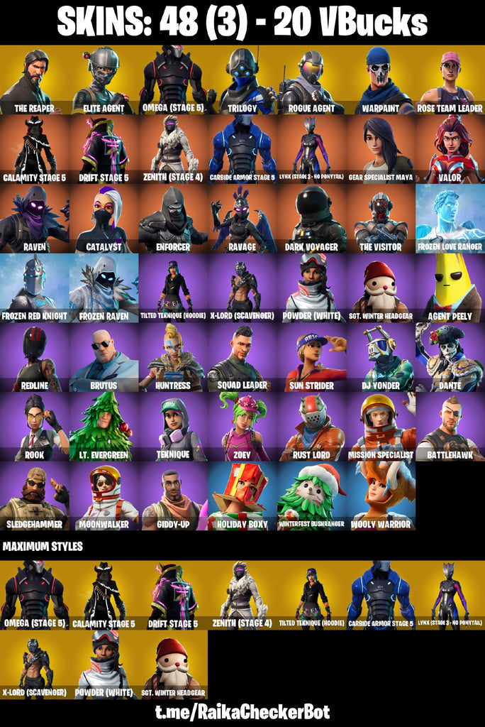 Fortnite Custom Account - 48 Skins | Omega (Stage 5) | The