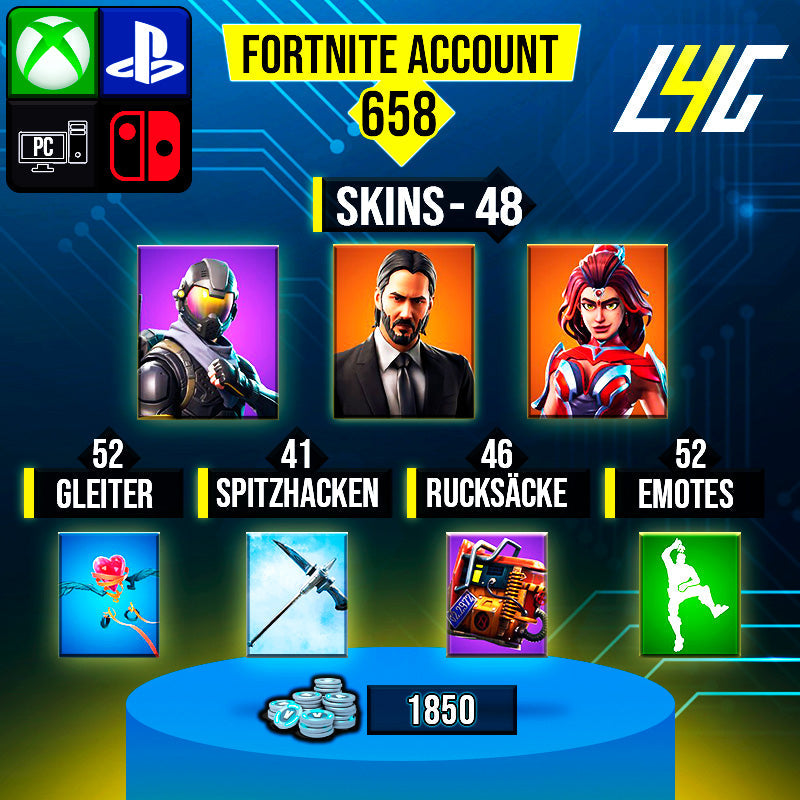 Fortnite Custom Account - 48 Skins | Rogue Agent | John