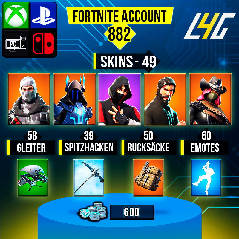 Fortnite Custom Account - 49 Skins | IKONIK | The Reaper