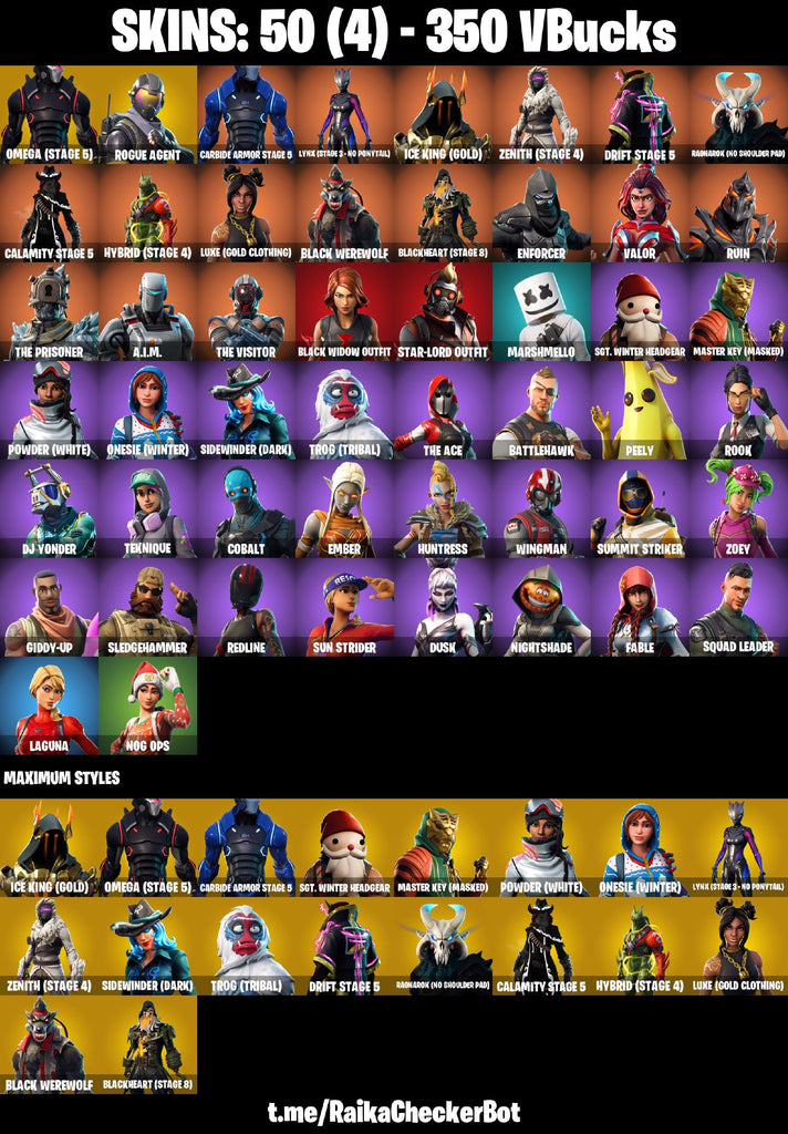 Fortnite Custom Account - 50 Skins | Omega (Stage 5)