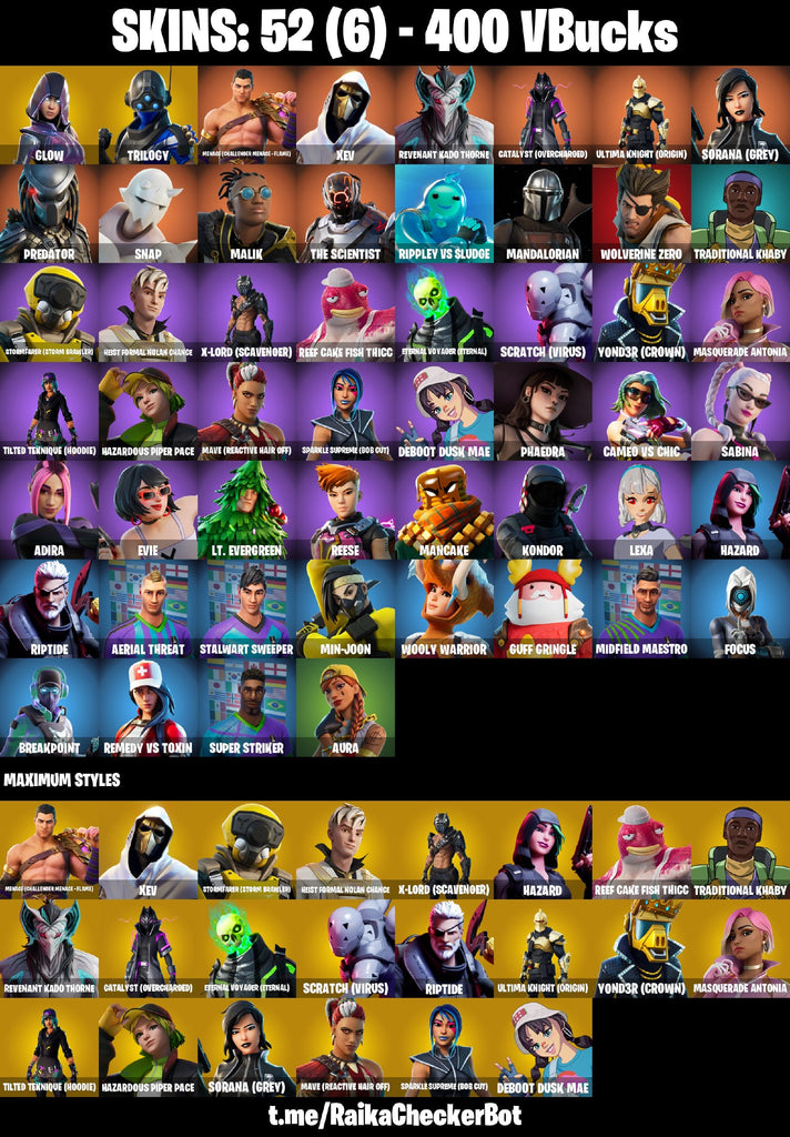 Fortnite Custom Account - 52 Skins | Glow | Trilogy