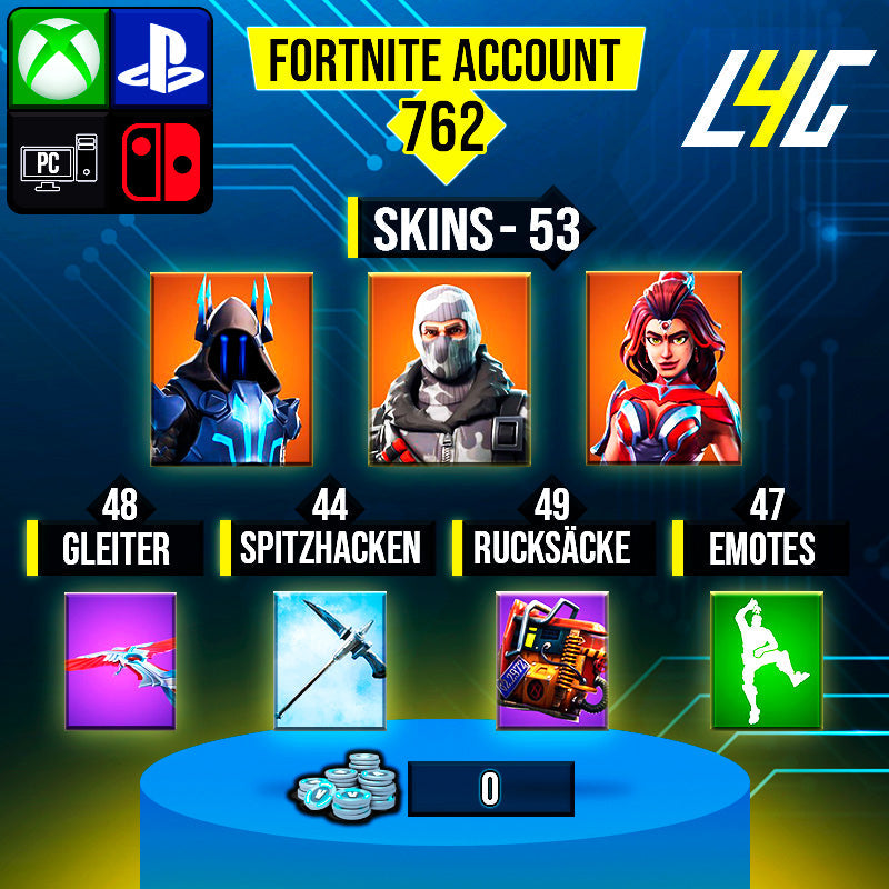 Fortnite Custom Account - 53 Skins | Havoc | The Ice King