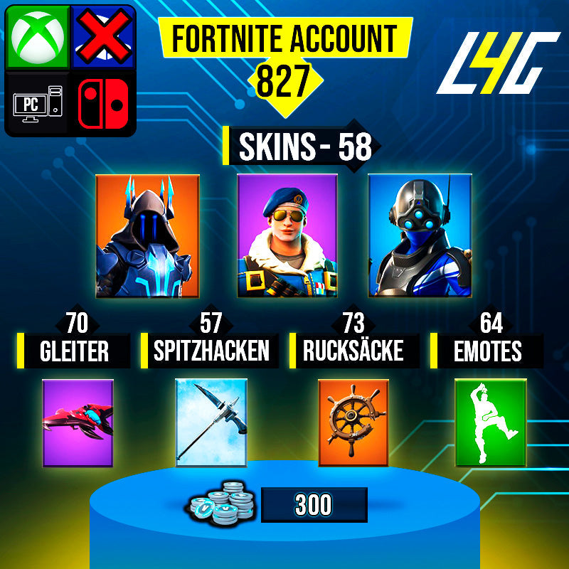 Fortnite Custom Account - 58 Skins | Royale Bomber