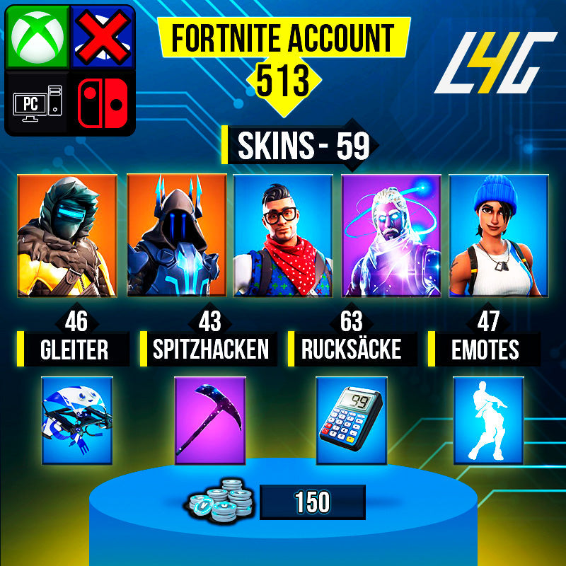 Fortnite Custom Account - 59 Skins | Galaxy | Blue Team