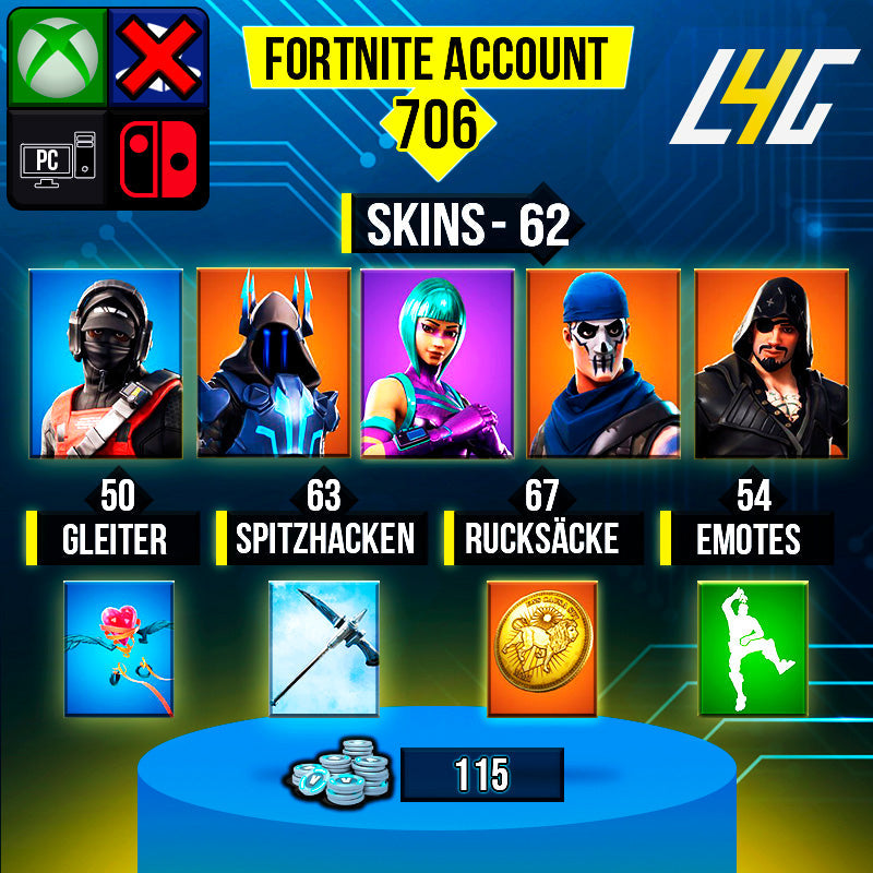 Fortnite Custom Account - 62 Skins | OG STW | Wonder