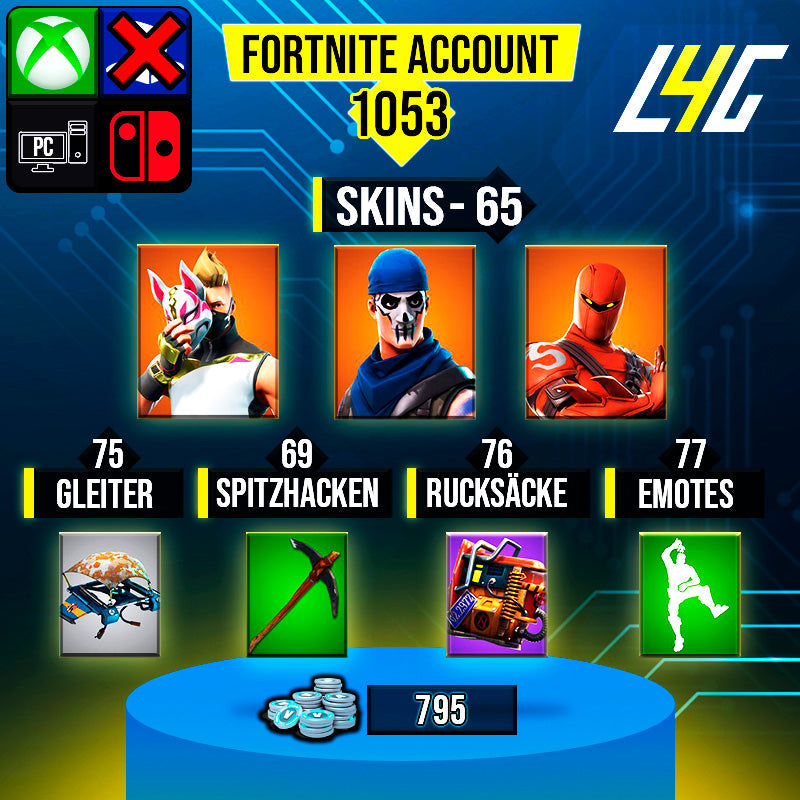 Fortnite Custom Account - 65 Skins | OG STW | Drift