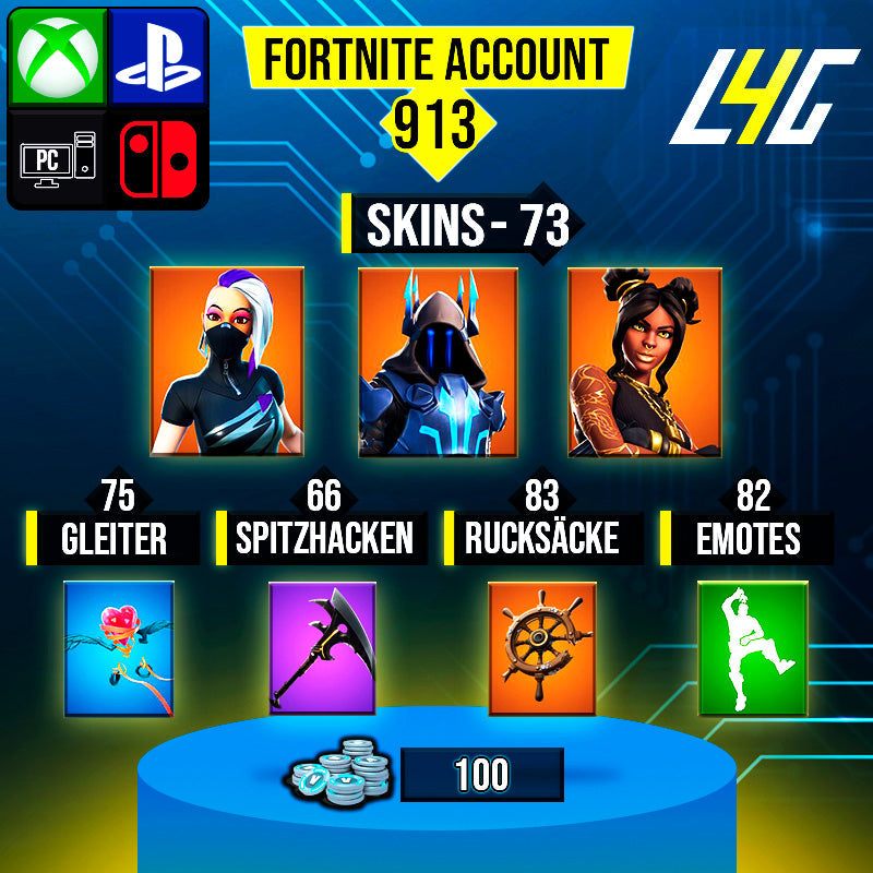 Fortnite Custom Account - 73 Skins | Luxe | The Ice King