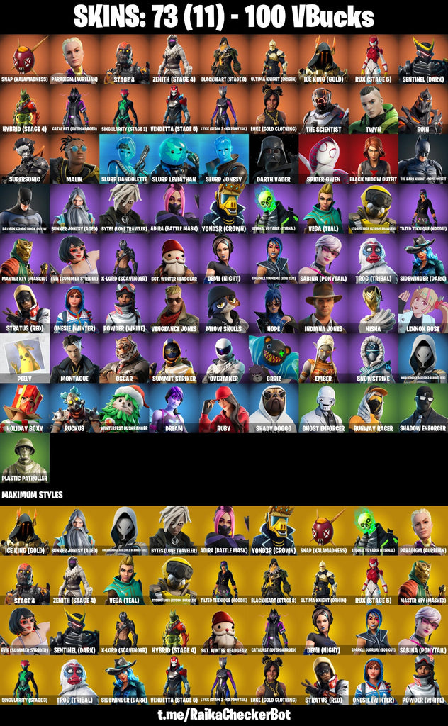 Fortnite Custom Account - 73 Skins | Luxe | The Ice King