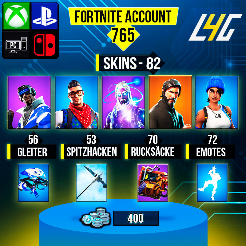 Fortnite Custom Account - 82 Skins | Galaxy | The Reaper