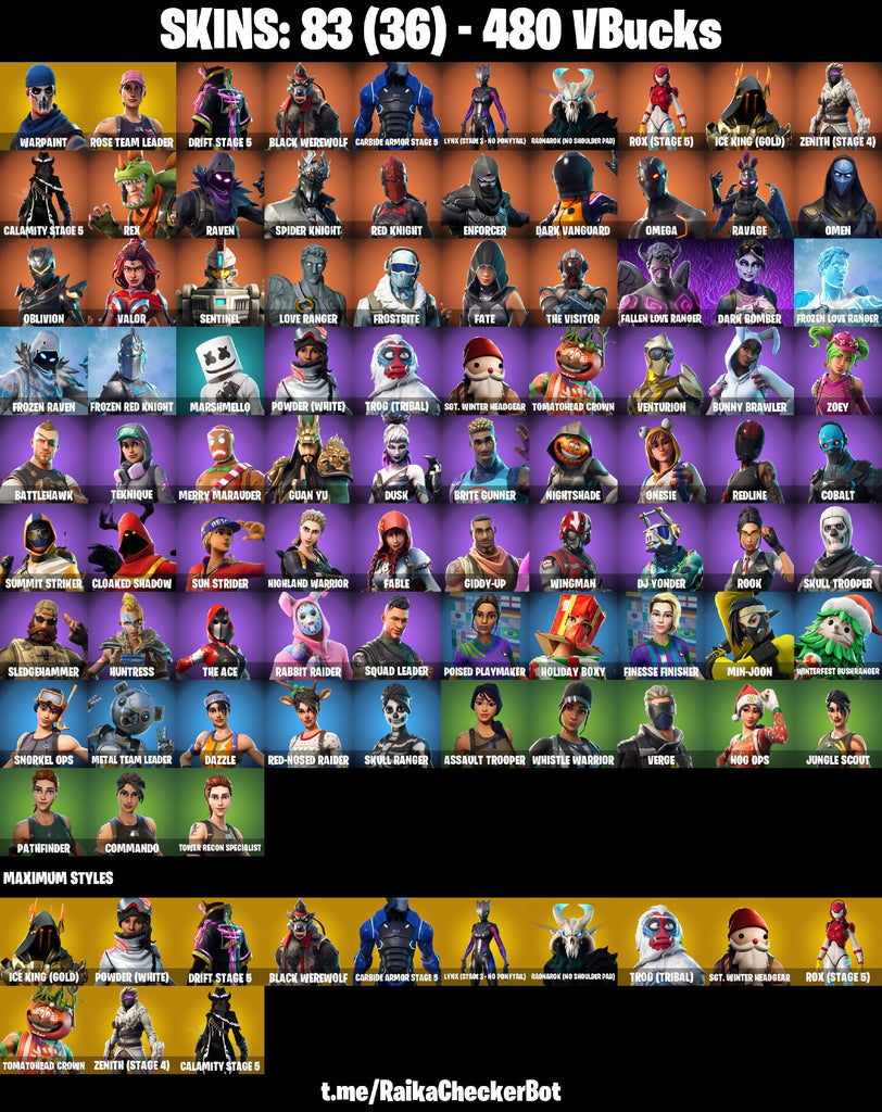 Fortnite Custom Account - 83 Skins | OG STW | Drift