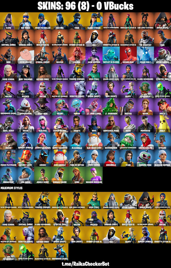 Fortnite Custom Account - 96 Skins | Glow | Neo Versa