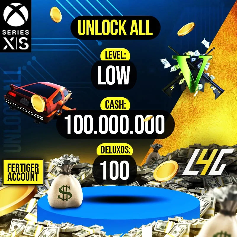 Xbox Series - GTA Online Modded Account - 100 Millionen GTA$