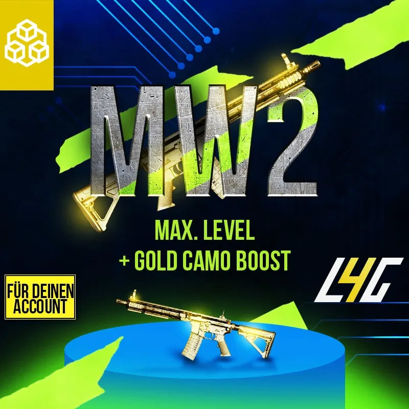 COD: Modern Warfare 2 Max. Level + Gold Camo Boost
